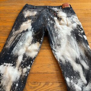 Levi’s 541 Bleached Jeans 38x34 Black Distressed Tapered